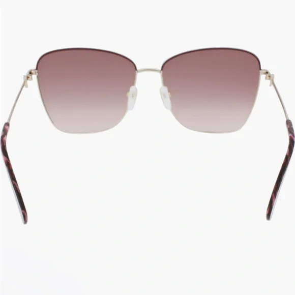 $199!Longchamp Light Brown Gradient Square Ladies Sunglasses LO153S 737 59 NEW! - Picture 6 of 7